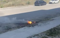 Yer Altındaki Elektrik Hattında Yangın Paniği