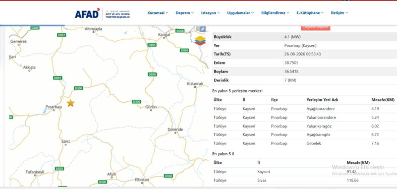 Malatya Çevresinde 12 Saatte Dört Deprem