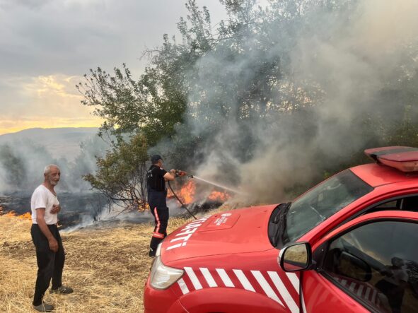 Malatya’da Beside Yangın