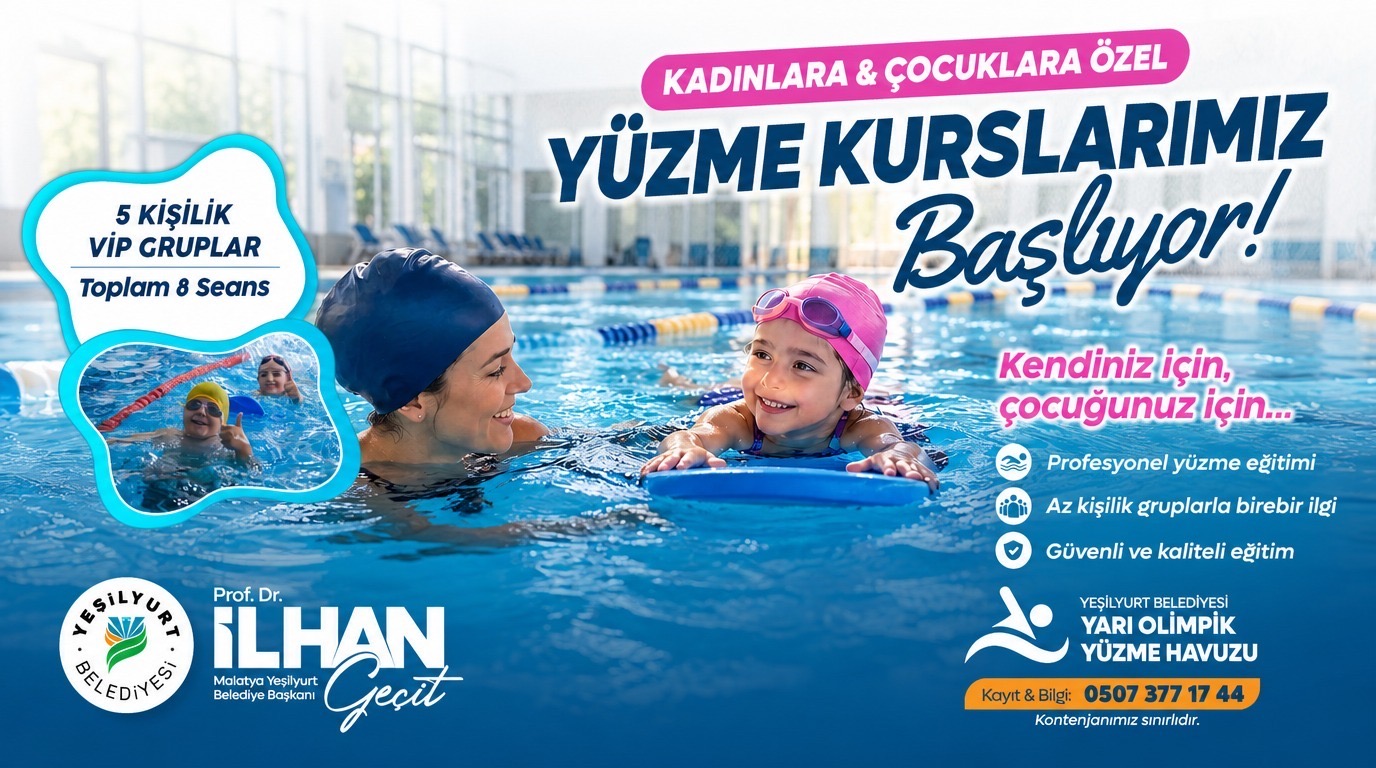Yeşilyurt’ta Kadın ve Çocuklara Yüzme Kursu